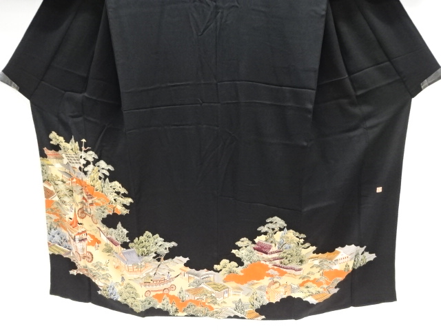  作家物　祭風景模様留袖（比翼付き）